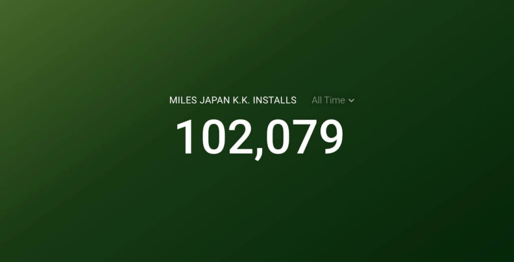 Miles（マイルズ）日本で正式ローンチから、24時間でダウンロード数10万2,079人