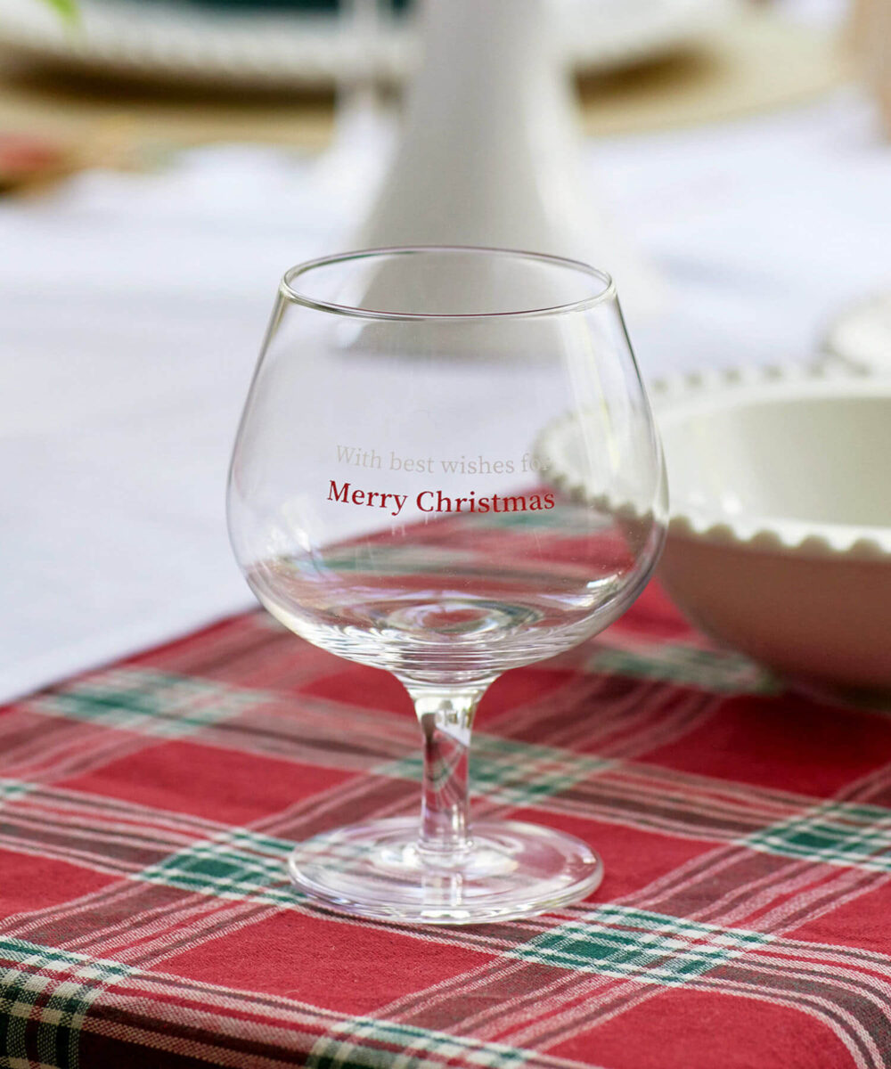 【クリスマスの食卓】レタリングワイングラス 商品画像