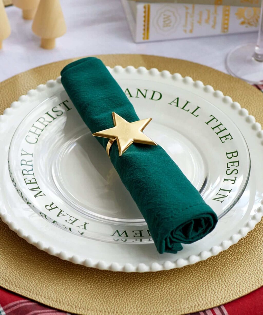 【クリスマスの食卓】星型リング付きテーブルナプキン 商品画像