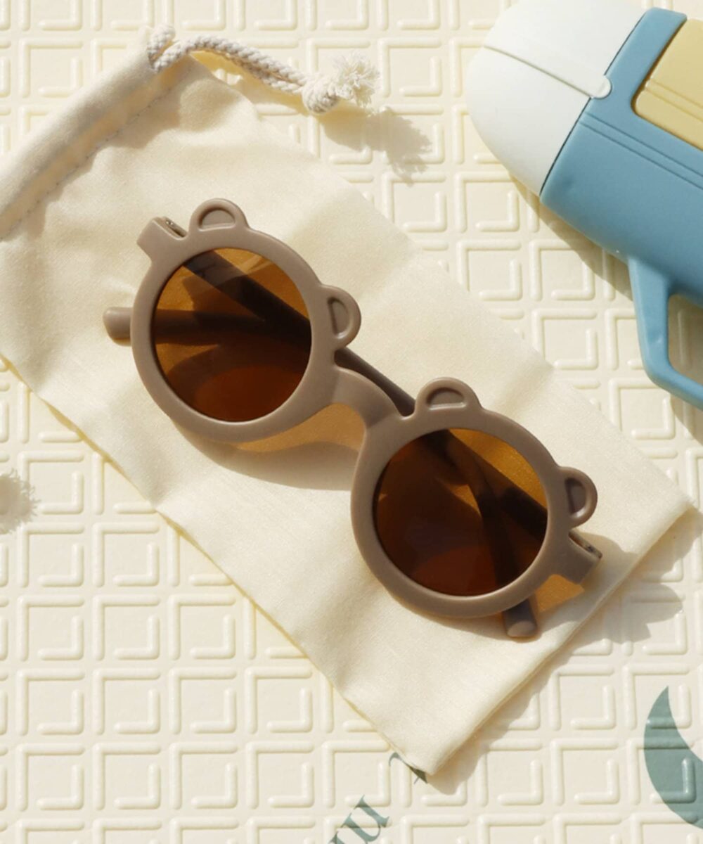 【夏のレジャーアイテム】KIDSファッション用グラス：BEAR（ベージュ）商品画像