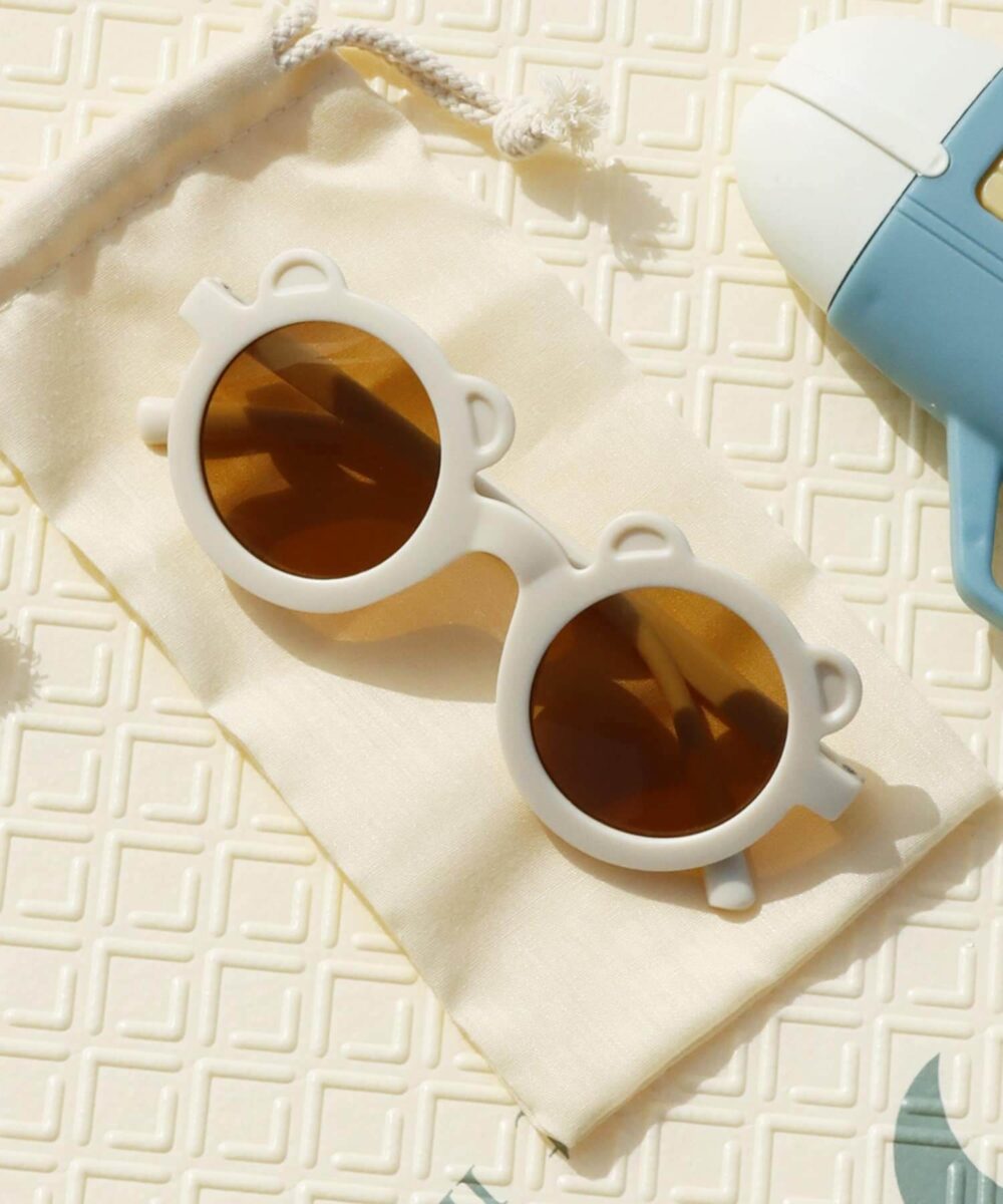【夏のレジャーアイテム】KIDSファッション用グラス：BEAR（アイボリー）商品画像